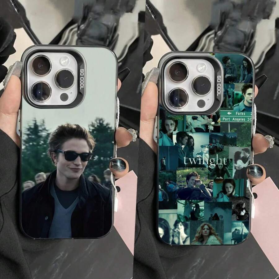 Funda de teléfono T-Twilight Robert Pattinson para 17,16,15,14,13,12,11,Pro,Max,Plus, anti-caída, negra mate, parachoques duro - z8 - Ver 1