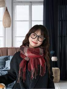 New Classic High-End Fashionable Double-Sided Cashmere Warm Scarf, Versatile For Couples, Teachers, Students, Birthday Gifts, Warm Long Thick Neck Warmer, Japanese/Korean Style Boyfriend Gift