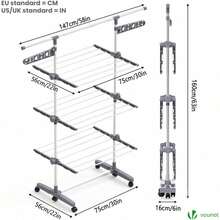 Telescopic Clothes Drying Racks - 3 Levels - View 7