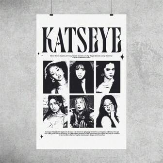 1 Pc KATSEYE Art Print: Global Girl Group Canvas Print Poster Wall Art, Fashionable Bedroom Frameless Decoration