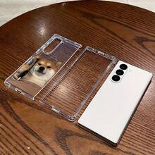 Funda de Teléfono Shiba Inu Personalidad Pantalla Plegable Cuatro Esquinas Antigolpes Funda de Teléfono con Cojín de Aire para Samsung Galaxy Z Fold 6, para Samsung Galaxy Z Fold 5, para Samsung Galaxy Z Fold 4, para Samsung Galaxy Z Fold 3 5G, Funda de Teléfono Transparente TPU Adecuada para Samsung Galaxy Cobertura Completa Antigolpes Delgada Ligera Carcasa Resistente Mixta Antiarañazos - Mezcla de colores - Ver 9