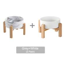 Elevated Raised Cat Bowl Ceramic Dog Bowl For Small Medium Dogs Food Water Bowl With Stand Heavy Weighted Pet Feeding Bowl Ceramic Dog Dish Marble