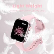Sport Watch Band Silicone Compatible With Watch Band Women 38mm 40mm 41mm 42mm 44mm 45mm 49mm 46mm, Bands Women Men, Silicone Watch Strap Series 10 9 Ultra 8 6 5 4 3 2 1 SE - Black/White/Wine Red/Desert Blush - View 7