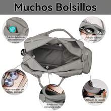 Bolsa de Gimnasia para Mujer, Bolsa de Yoga con Hebilla para Esterilla de Yoga, Bolso de Mano con Compartimento para Zapatos para Gimnasio y Viajes - Rosa - Ver 1