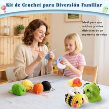 3PCS Kit de Crochet para Principiantes,Animales Crochet Kit,Kit de Inicio de Crochet Accesorios,Incluye Tutoriales en Video Paso a Paso,Aprende a Tejer Ganchos para Adultos y NiñOs,Regalo - 3PCS Animales - Ver 10