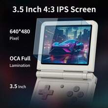 Nuevo  V90S Retro Flip 3,5 pulgadas 4:3 640*480 HD IPS pantalla consola de juegos portátil código abierto función de vibración A133Plus - Gris - Ver 3