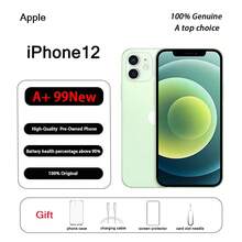 A+ Grade Used Apple IPhone 12, Authentic Original, Near Mint Condition (99% New); Phone, Protective Case Included - Green - View 7