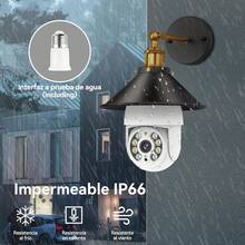 Sunsign Foco con Camara de , Camara de Foco WiFi de 360 °   A Todo Color, IP65 Impermeable,Base E27, Visión Nocturna Audio Bidireccional Detección de Movimiento, Compatible con Alexa - 1 - Ver 7