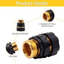 34 Inch Garden Hose Quick Connect Fittings, Quick Connect Hose Fittings With Gasket, Male And Female Quicks Release Hose Connector Adapter, 2 Set - 2 Set - View 4