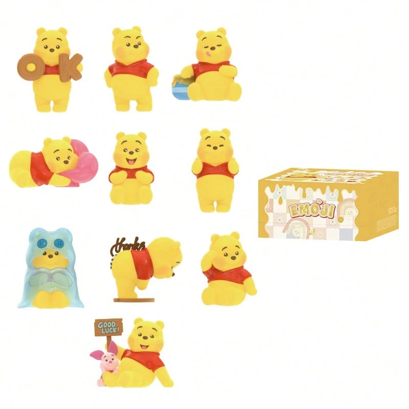 Miniso Caja ciega de figuras de la serie de emojis de Disney Winnie the Pooh - Múltiples estilos de emojis adorables para coleccionar y regalar