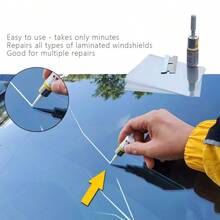 2 Pieces Car Windshield Crack Repair Kit, Nano Fluid Filled Chip And Star Crack Repair, Uncharged Car Glass Repair Kit - A - View 1