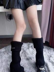 1 Pair Women's Versatile Sock Liners, Soft & Breathable Warm Leg Warmers For Winter Christmas Gift - Multicolor - View 9