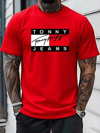 Símbolo audaz que refleja la unión entre la fuerza masculina moderna y la elegancia urbana transmitiendo confianza pasión por la moda y actitud decidida camiseta de hombre 100% algodón cómoda transpirable para uso diario y ocasiones casuales