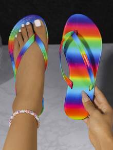 Sandalias de mujer 2025 de verano, casuales para exterior, ligeras, de moda, chanclas simples para vacaciones y playa, cómodas, planas, con punta tejida, para mujer y niña - color - Ver 7