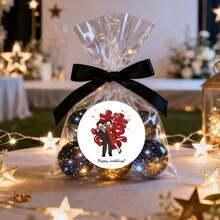 Nhãn dán tùy chỉnh, Nhãn dán tròn, Nhãn dán đám cưới, Mùa cưới, Nhãn dán phong bì, Nhãn dán kẹo, Nhãn dán cảm ơn, Niêm phong phong bì, Nhãn dán quà tặng, Nhãn dán hộp, Nhãn dán bao bì, Nhãn dán cảm ơn, Nhãn dán hình dạng cổ điển - Nhãn dán đám cưới - Xem 3