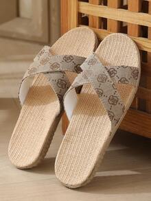 女士休闲平底夏季拖鞋，女士凉鞋穆勒鞋奢华拖鞋圆头鞋 - 咖啡棕 - 查看 6