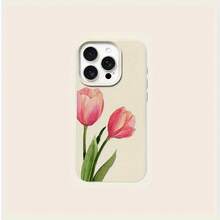 Funda de teléfono: Diseño de flor de tulipán en acuarela, funda de TPU compatible con iPhone 16 Pro Max/16 Pro Max/14/16 Plus/15/13 Pro/12/11, cubierta protectora anti-caída de negocios, alta estética - Estilo 1 (1 pieza) - Ver 6
