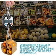 Grúa portátil Digitaces 150 kilogramos LCD Digitaces Anzuelo Electrónico Balanza de Lazo para Granja para Casa Caza al Aire Libre(Negro) - 1 - Ver 6