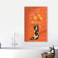 Framed Howdy Western Wall Art Cowgirl Boot Floral Print Retro Country Art Poster Boho Farmhouse Wall Decor Southwestern Printable Gallery Wall Art. Idea Gift For New Year, Thanksgiving Day, Christmas, For Room Decor, Kitchen Decor, Living Room Painting, Halloween Decor, Bathroom Decor, Home Decor, Wall Decor, Bedroom Decor. - Random Print(隨機印花) - 查看 3