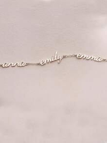 Customized Multi-Name Bracelet, 1-3 Personalized Name Bracelets, Family Gift, Personalized Name Cuban Link Bracelet, Stainless Steel Jewelry, Valentine's Day/Mother's Day Gift, Gold, Silver, Fashion, Colorful, Retro, Minimalist, Y2K Style, Personalized, Unique, Ideal Gift, Boyfriend, Girlfriend, Dad, Mom, Family, Friend, Anniversary, Birthday, Graduation, Prom, Party, Adjustable - Multicolor - View 7