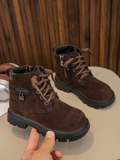 Children's Autumn/Winter New Boots, British Style, Girls' Distressed Boots, Boys' Ankle Boots