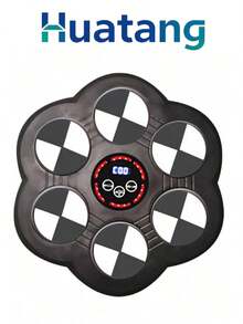 HuaTang Maquina de Boxeo Musical, Máquina de Boxeo Recargable con Música Inteligente y Bluetooth, Máquina de Boxeo de Pared con 2 Juegos de Guantes de Boxeo, Apta para Adultos, Adolescentes - Negro - Ver 2