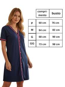 Kit com 2 Camisolas Amamentação Cirurgica com botoes em Malha Cores Sortidas blogueirinha - Multicolorido - Visão 3