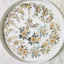 20张复古花卉贴纸，PET材质，花朵角贴，适用于DIY剪贴簿、手账装饰、一次性节日装饰（圣诞节、万圣节、情人节），趣味贴纸，笔记本电脑贴纸，Kindle手机贴纸 - 彩色 - 查看 6