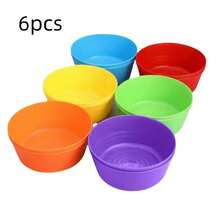6/12/18pcs Reusable Salad Bowls, Round Unbreakable Colored Plastic Bowls, Suitable For Camping, Picnic, Home Use - Great For Pasta, Cereal, Soup, Vegetable And Fruit Salad - Multicolor - View 11