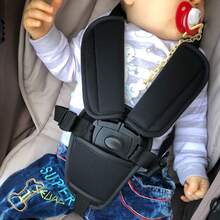 三件套汽车肩部护套，安全带，肩垫，前裆护套，婴儿车保护套 - 黑色 - 查看 5