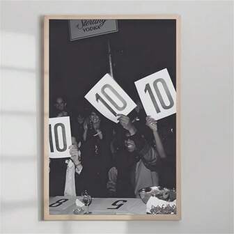 1pc 10 Point Scoreboard, Motivational Wall Art, Print, Black And White Print, Wall Art, Performance Rating Sheet Posters Canvas Painting Wall Arts Room Home Decoration Unframed