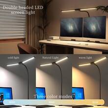 LED Desk Lamp, Dimmable Gooseneck Clamp Lamp For Office, Study, Reading, Eye Protection - Multicolor - View 8