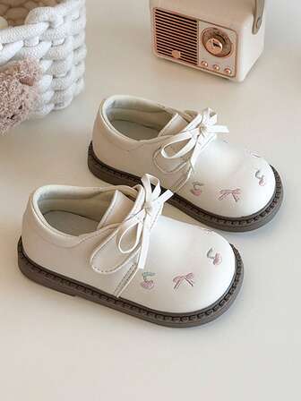 New Fashion Kids Girls Leather Shoes, Infant Shoes, British Style Princess Flats