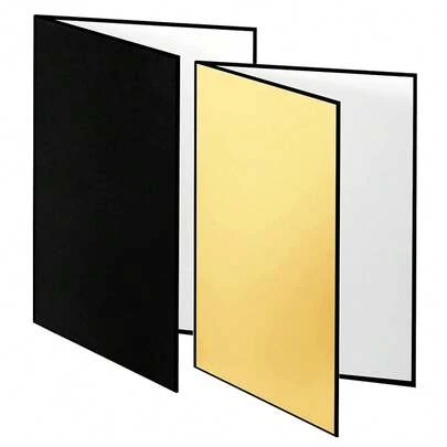 2PCS 4 In 1 12inchx8inch Photography Light Reflector Cardboard, A4 Paper Folding Light Diffuser Board For Studio, Still Life, Product Shooting - Black, Gold, Silver, White{Inchsize_nameinch:InchA4inch,Inchcolor_nameinch:InchBlack/Gold/Silver/Whiteinch}