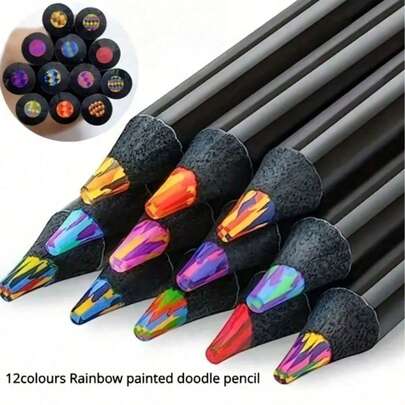 8/12/24 Colorful Pencil Rainbow Magic Gradient Pen Set Vitality Graffiti Painting Marker Kawaii Creative Writing Art Supplies Watercolor Sketchbook And Painting Notebook