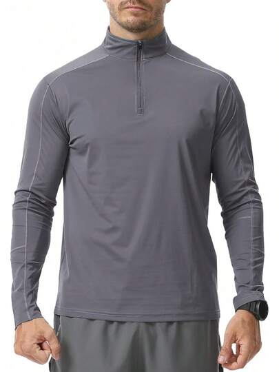 LECOONMX Playera de Protección UV Hombre Manga Larga Camiseta Deportiva contra Solar UPF 50+ para Senderismo Pesca Correr Outdoor Acuatica Natación
