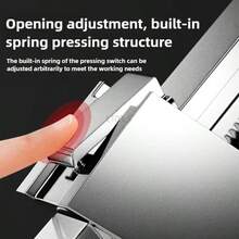 新款浴室水槽扳手 铝合金万向扳手 通用80mm开口多功能家用管道安装工具 - 紅色 - 查看 7