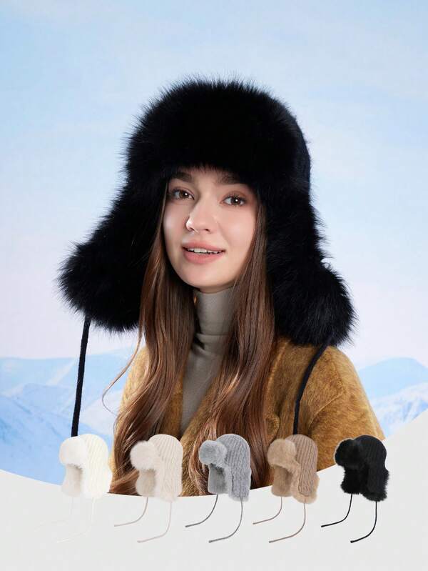 Conjunto de 3 piezas para mujer: gorro, bufanda y guantes / Conjunto de 2 piezas: gorro y bufanda / Gorro de punto individual con orejeras para mujer, equipo de otoño/invierno