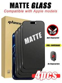 ZYSHI 4pcs Privacy Tempered Glass Screen Protector, Compatible With IPhone 17/17 Air/17 Pro/17 Pro Max/15/16/14/11/12/13 Pro Max, Anti-Peeping Tempered Glass, Compatible With XS Max/XR/X/15/7/8 Plus - Clear - View 34