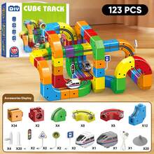 Electric High-Speed Rail Building Blocks, Mini Train, Assembly Toys For Children And Boys, Self-Driving, STEAM Educational Model, Birthday Gift