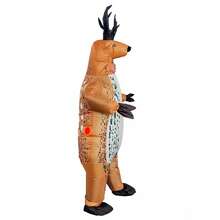 Inflatable Reindeer Costume Adults Reindeer Costume Adult Funny Blow Up Costume Suit Inflatable Costume Adult For Christmas Hall ﻿ - Multicolor - View 4
