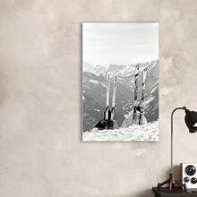 Framed Vintage Apres Ski Photo Print, Black And White, Vintage Ski Art, Ski Home Decor, Antique Ski, Ski Lodge Wall Decor, Ski Poster, Wall Art Decor. Idea Gift For New Year, Thanksgiving Day, Christmas, For Room Decor, Kitchen Decor, Living Room Painting, Halloween Decor, Bathroom Decor, Home Decor, Wall Decor, Bedroom Decor. - In ngẫu nhiên - Xem 4