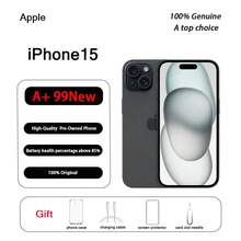 Apple A+级，二手苹果手机壳，兼容iPhone 15，原装正品，近乎全新（99%新）；包含手机、手机壳和屏幕保护膜。 - 黑色 - 查看 9