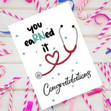 一套护士毕业祝贺卡，精美护士毕业贺卡，送给他的/她的礼物，新护士贺卡，送给女儿/妹妹的礼品卡