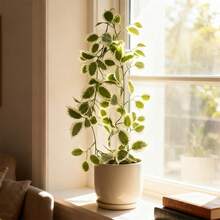 Guirnalda navideña de hojas artificiales de acebo, enredadera de vegetación artificial para mesa, repisa, chimenea, decoración para fiestas navideñas en el hogar. - Verde - Ver 4