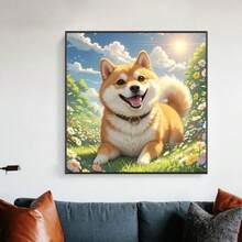 1 件 5D 无框圆形钻石画套装 - 全钻钻石艺术，帆布 DIY 马赛克工艺套装，包含笔、胶水、托盘、钻石珠。适合钻石画爱好者，精美家居墙面装饰礼物，减压好帮手 - 彩色 - 查看 4