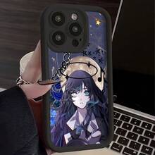 Coque de téléphone Ado Kyogen X Uta compatible avec iPhone 17, 16e, 16, 15, 14, 13, 12, 11 Pro Max, Mini, Air, XR, XS, X, 7, 8 Plus - Coque arrière TPU souple antichoc, coque de téléphone mignonne, usage quotidien, thème anime, impression UV, utilisation décontractée - Blanc - Voir 2