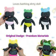 1 قطعة دمية ضغط للتخفيف من التوتر بحجم راحة اليد، مصنوعة من مادة TPR الناعمة، بطيئة الارتداد، دمية للضغط والتحفيز، مناسبة كهدية لعيد الميلاد والفصح وعيد الحب، ألعاب، أفضل مبيعات جديدة - أبيض - مشاهدة 5