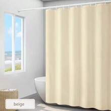 防水防霉加厚纯色布浴帘，涤纶防水浴室帘，酒店纯色隔断帘家居浴室装饰秋季装饰浴室配件返校