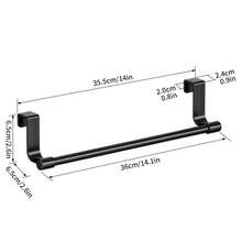 1 pieza Toallero de acero inoxidable para cocina - Montaje sin taladro en la puerta del gabinete, organizador ahorra espacio para toallas de mano, paños de cocina, guantes - Construcción de plástico duradero, Portatoallas de cocina, Utensilios de cocina modernos, Construcción resistente